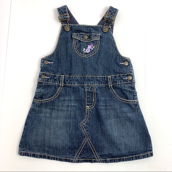 girls jean overall dress